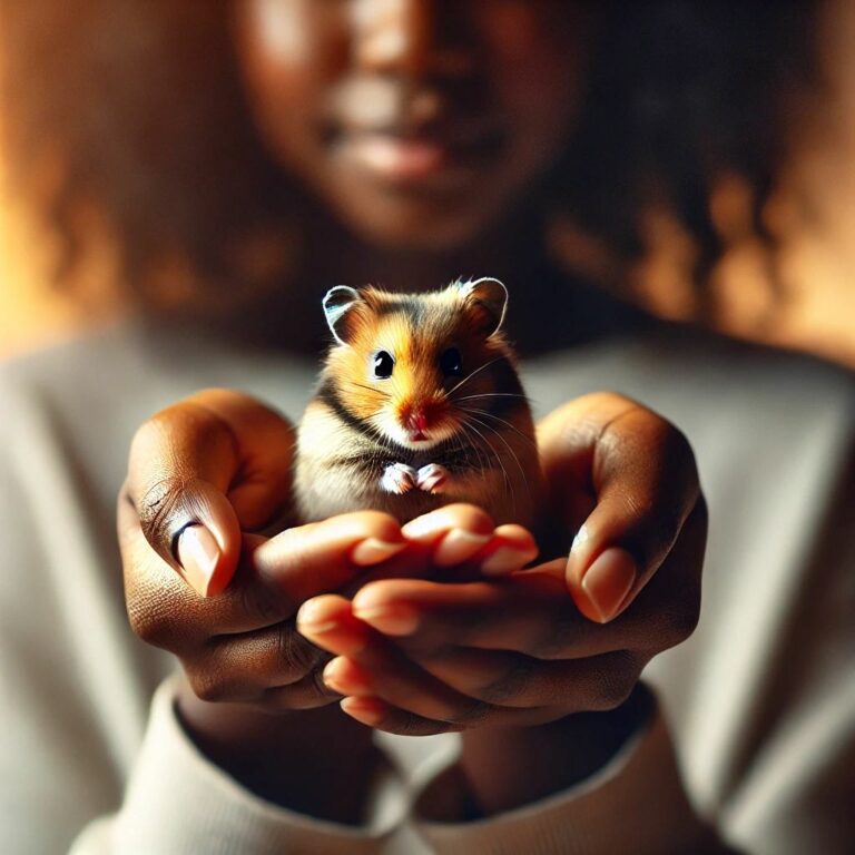 Holding a hamster